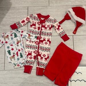 Organic PJs and  Christmas Holiday Baby Set